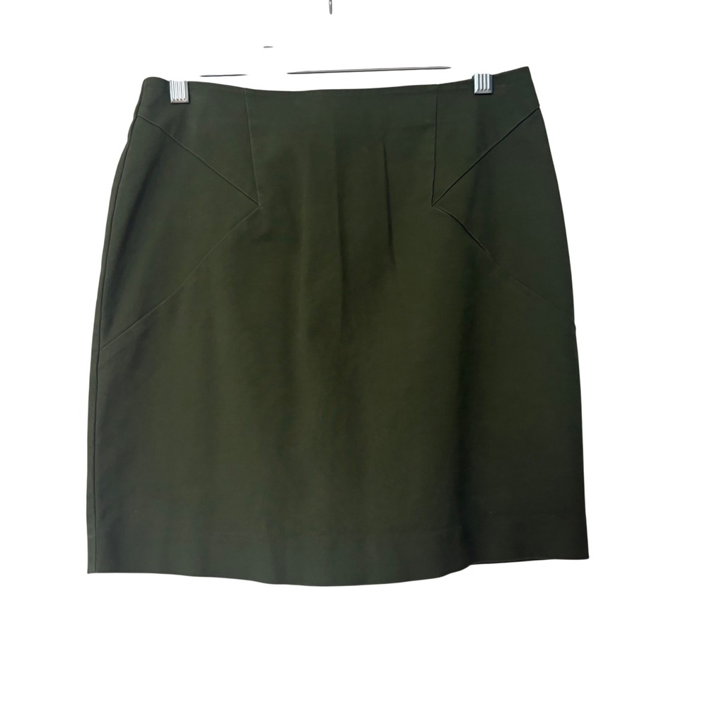Kate Spade Saturday Green Geometric Seam Mini Skirt Womens Size 6
